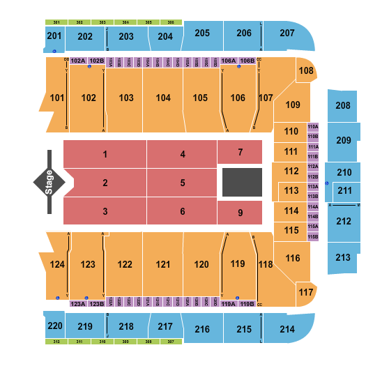 CFG Bank Arena J. Cole Seating Chart